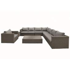 Wicker loungeset Daytona donker bruin Wicker loungeset Daytona donker bruin