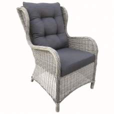 Wicker relax stoel Garfield grijs gemêleerd Wicker relax stoel Garfield grijs gemêleerd
