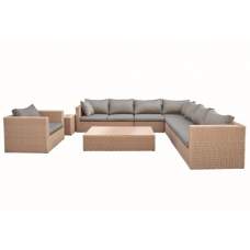 Wicker loungeset Oakland licht bruin Wicker loungeset Oakland licht bruin