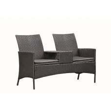 Wicker loveseat Brentwood zwart Wicker loveseat Brentwood zwart