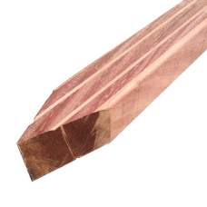 Hardhouten paal azobé 6,5 x 6,5 cm geschaafd 2-zijden v-groef Hardhouten paal azobé 6,5 x 6,5 cm geschaafd 2-zijden v-groef