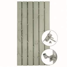 Tuindeur Privacy zilver grijs 195 x 100 cm recht met RVS-slot Tuindeur Privacy zilver grijs 195 x 100 cm recht met RVS-slot