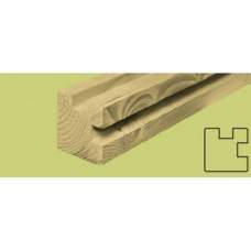 Sponningpaal hoekmodel geïmpregneerd vuren 9,5 x 9,5 x 300 cm 134855 Sponningpaal hoekmodel geïmpregneerd vuren 9,5 x 9,5 x 300 cm 134855