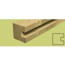 Sponningpaal eindmodel geïmpregneerd vuren 9,5 x 9,5 x 300 cm 134856 Sponningpaal eindmodel geïmpregneerd vuren 9,5 x 9,5 x 300 cm 134856