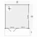 Blokhut Inge 420 x 420 + 120 cm