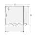Blokhut Liverpool 540 + 154 x 540 + 223 cm