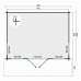 Tuinhuis Lory 435 x 350 + 120 cm