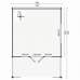 Blokhut Wigan 540 x 540 + 223 cm