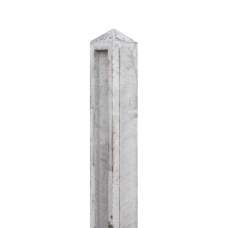 Beton tuinhekpaal diamantkop wit/grijs 10 x 10 x 145 cm