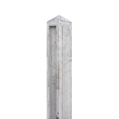 Penetratie het spoor Onderdrukken Beton tuinhekpaal diamantkop wit/grijs 10 x 10 x 145 cm T-Paal