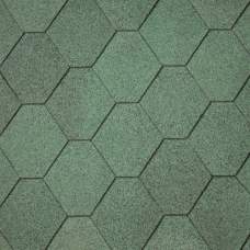 Dakshingles hexagonaal groen