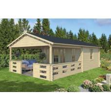 Blokhut Enok 450 x 380 + 340 cm Blokhut Enok 450 x 380 + 340 cm