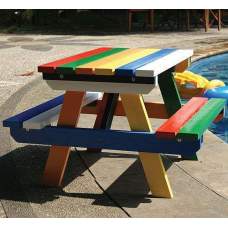 Kinderpicknicktafel kleurrijk hardhout 80 x 71 x 53 cm Kinderpicknicktafel kleurrijk hardhout 80 x 71 x 53 cm