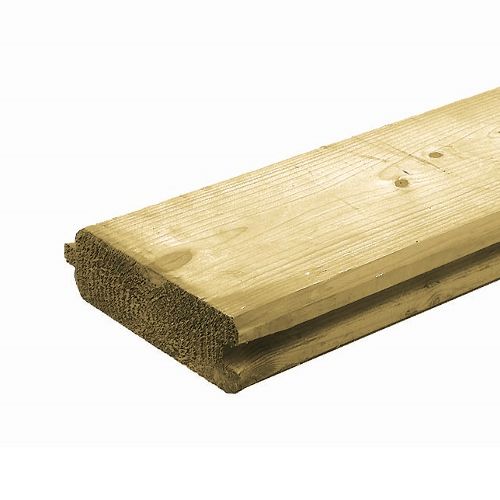 groef Intact soep Damwand vuren geïmpregneerd 4,5 x 14,5 cm