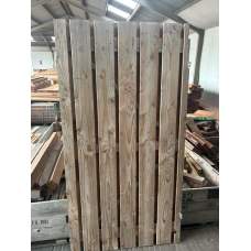 Restpartij douglas plankendeur geschaafd op stalen frame 16 mm 100 x 195 cm