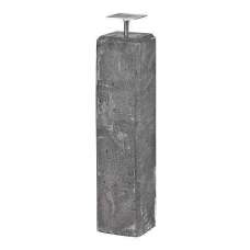 Betonpoer antraciet 15 x 15 x 60 cm incl. RVS hoogteverstelling Betonpoer antraciet 15 x 15 x 60 cm incl. RVS hoogteverstelling
