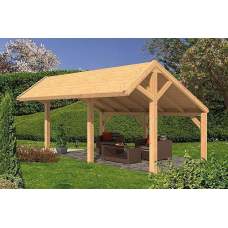 Lariks / Douglas overkapping Dwingeloo type 1 500 x 410 x 325 cm Lariks / Douglas overkapping Dwingeloo type 1 500 x 410 x 325 cm