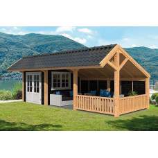 Lariks / Douglas overkapping Dwingeloo type 11 740 x 410 x 325 cm Lariks / Douglas overkapping Dwingeloo type 11 740 x 410 x 325 cm