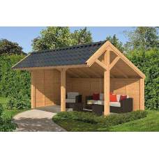 Lariks / Douglas overkapping Dwingeloo type 2 500 x 410 x 325 cm Lariks / Douglas overkapping Dwingeloo type 2 500 x 410 x 325 cm