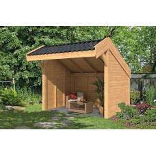 Lariks / Douglas DHZ kapschuur Enter 350 x 340 x 312 cm Lariks / Douglas DHZ kapschuur Enter 350 x 340 x 312 cm
