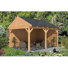 Lariks / Douglas overkapping Leggeloo type 2 500 x 410 x 350 cm Lariks / Douglas overkapping Leggeloo type 2 500 x 410 x 350 cm