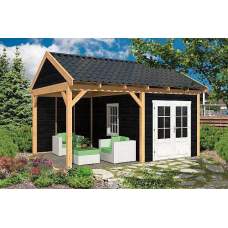 Lariks / Douglas overkapping Leggeloo type 5 500 x 410 x 350 cm Lariks / Douglas overkapping Leggeloo type 5 500 x 410 x 350 cm