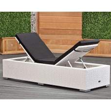 Wicker lounger Lugano wit Wicker lounger Lugano wit