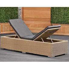 Wicker lounger Palermo bruin Wicker lounger Palermo bruin