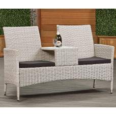 Wicker loveseat Monza oud grijs Wicker loveseat Monza oud grijs