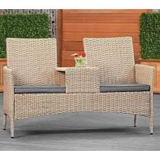 Wicker loveseat Pescara bruin Wicker loveseat Pescara bruin