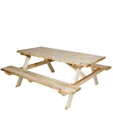 Vuren picknicktafel 74 x 240 x 160 cm 103416