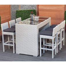 Wicker barset Bolzano oud grijs Wicker barset Bolzano oud grijs