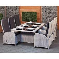 Wicker dinnerset Bologna oud grijs Wicker dinnerset Bologna oud grijs