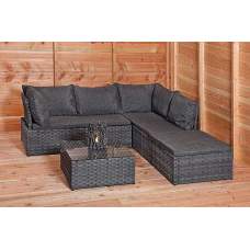Wicker loungeset Padova antraciet Wicker loungeset Padova antraciet
