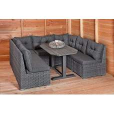 Wicker loungeset Verona antraciet Wicker loungeset Verona antraciet