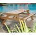 Picknicktafel hardhout business 200 x 160 x 75 cm