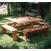 Picknicktafel hardhout vierkant 210 x 210 x 75 cm