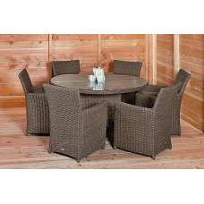 Wicker tafel rond San Marino bruin Wicker tafel rond San Marino bruin