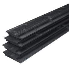 Halfhouts rabat vuren zwart gespoten gedroogd 1,9 x 14,5 cm Halfhouts rabat vuren zwart gespoten gedroogd 1,9 x 14,5 cm