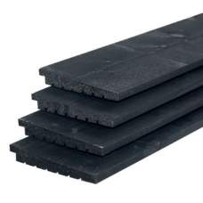 IJsselrabat excellent vuren zwart gespoten 1,4-2,8 x 19,5 cm