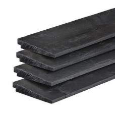 IJsselrabat vuren zwart gespoten 1,1-2,2 x 19,5 cm IJsselrabat vuren zwart gespoten 1,1-2,2 x 19,5 cm