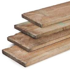 Schuttingplank grenen geïmpregneerd bezaagd 1,7 x 14,5 cm
