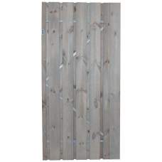 Tuindeur Privacy zilver grijs 200 x 100 cm recht met RVS-slot Tuindeur Privacy zilver grijs 200 x 100 cm recht met RVS-slot