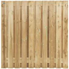 Tuinscherm geïmpregneerd vuren planks 180 180 cm 103265