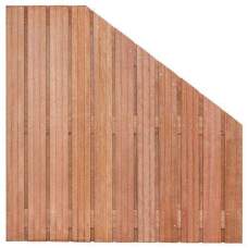 Tuinscherm Hoorn hardhout 180 > 90 x 180 cm verloop