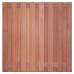 Hout-betonschutting antraciet i.c.m. hardhout 15-planks tuinscherm