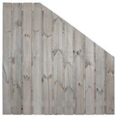 Tuinscherm Gent zilvergrijs 180 > 90 x 180 cm verloop Tuinscherm Gent zilvergrijs 180 > 90 x 180 cm verloop