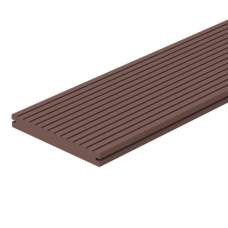Composiet loopdekdeel breed massief donkerbruin 2,3 x 19,6 cm 103152