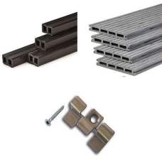 Composiet vlonder compleet oud grijs Composiet vlonder compleet oud grijs