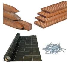 Vlonder totaalpakket Bangkirai 25 mm hardhouten regels Vlonder totaalpakket Bangkirai 25 mm hardhouten regels